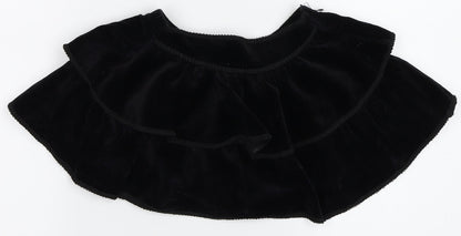 St Michael Girls Black  Corduroy Flare Skirt Size 2 Years