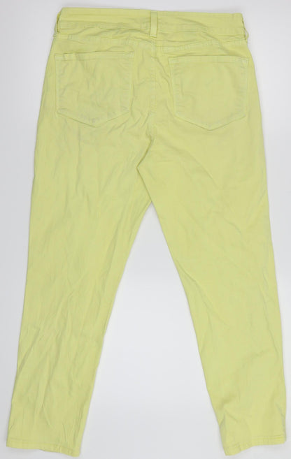 Womens UK Size 8 Preworn Slim Fit  Yellow Trousers