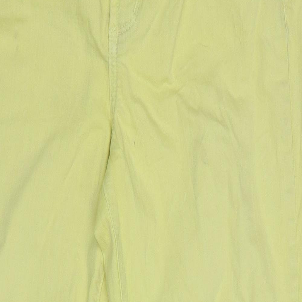 Womens UK Size 8 Preworn Slim Fit  Yellow Trousers