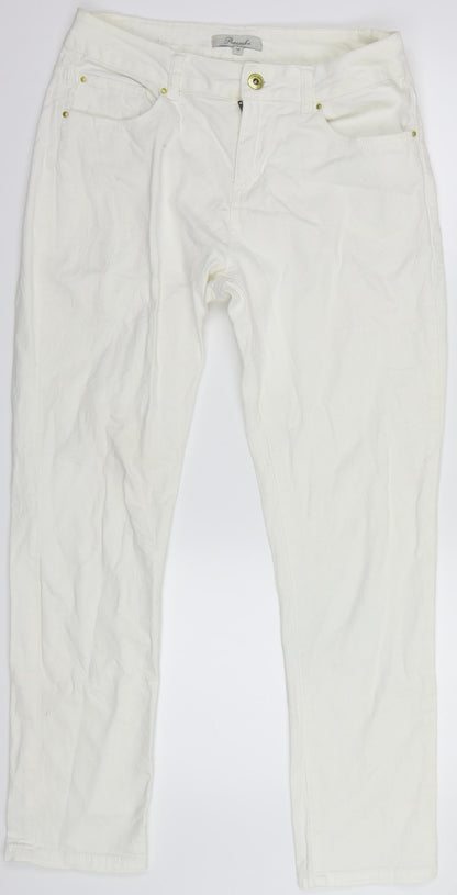 Peacocks Womens White  Denim Skinny Jeans Size 10 L27.5 in