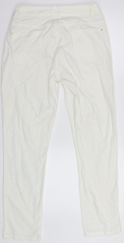 Peacocks Womens White  Denim Skinny Jeans Size 10 L27.5 in