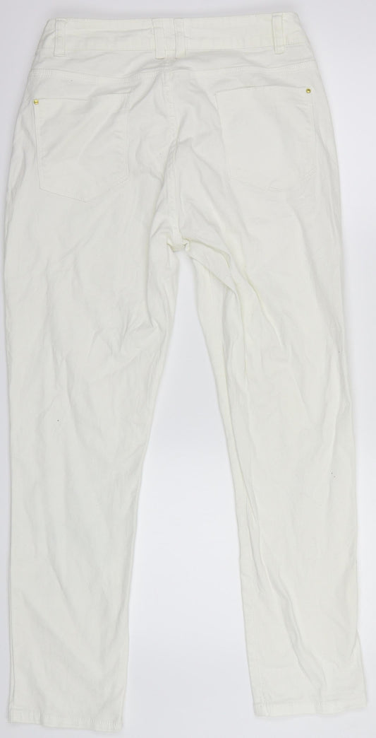 Peacocks Womens White  Denim Skinny Jeans Size 10 L27.5 in
