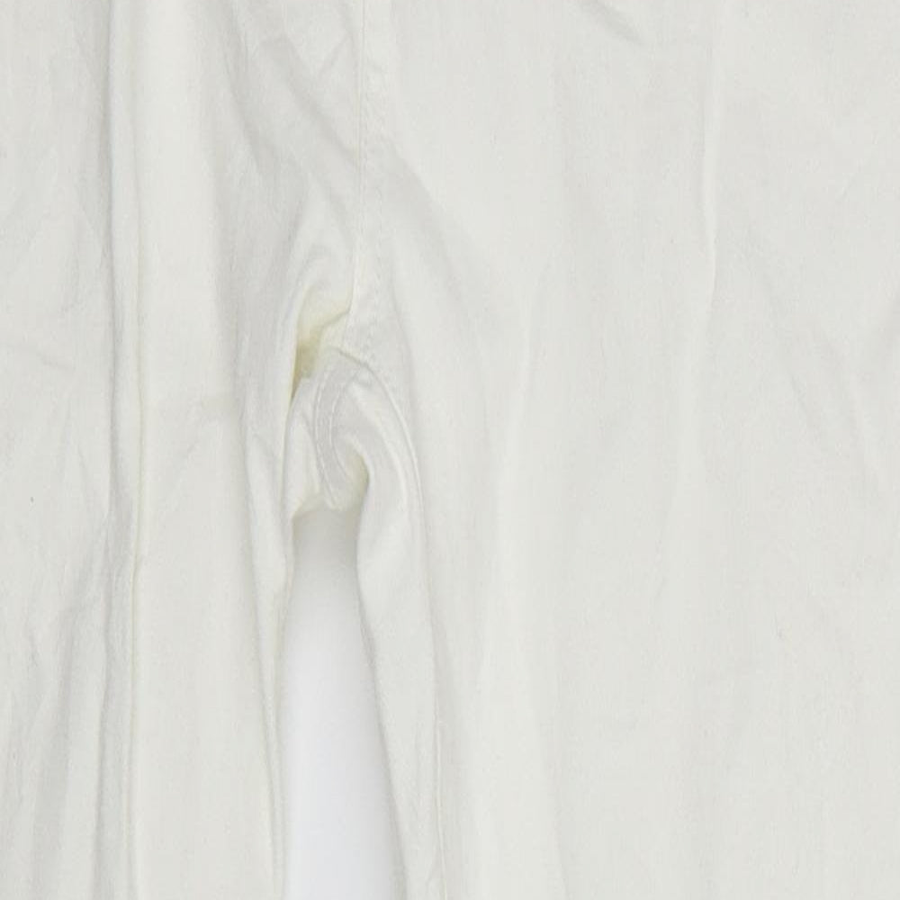 Peacocks Womens White  Denim Skinny Jeans Size 10 L27.5 in