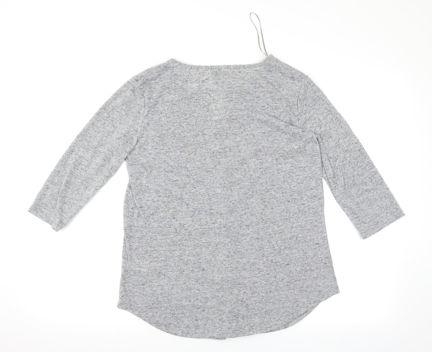 Womens UK Size 12 Papaya Grey Basic T-Shirt