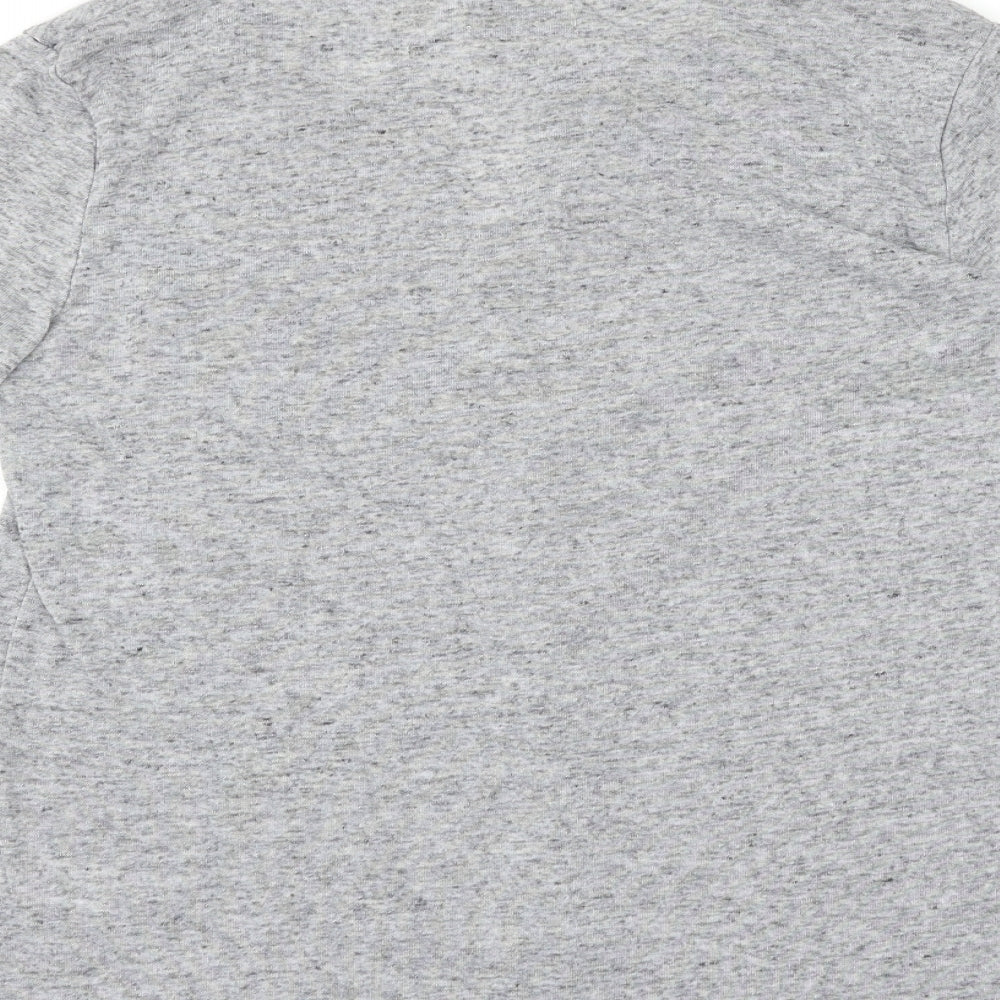 Womens UK Size 12 Papaya Grey Basic T-Shirt