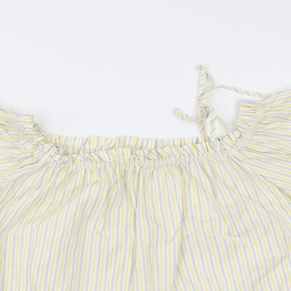 Womens UK Size 14 H&M Yellow Basic Blouse