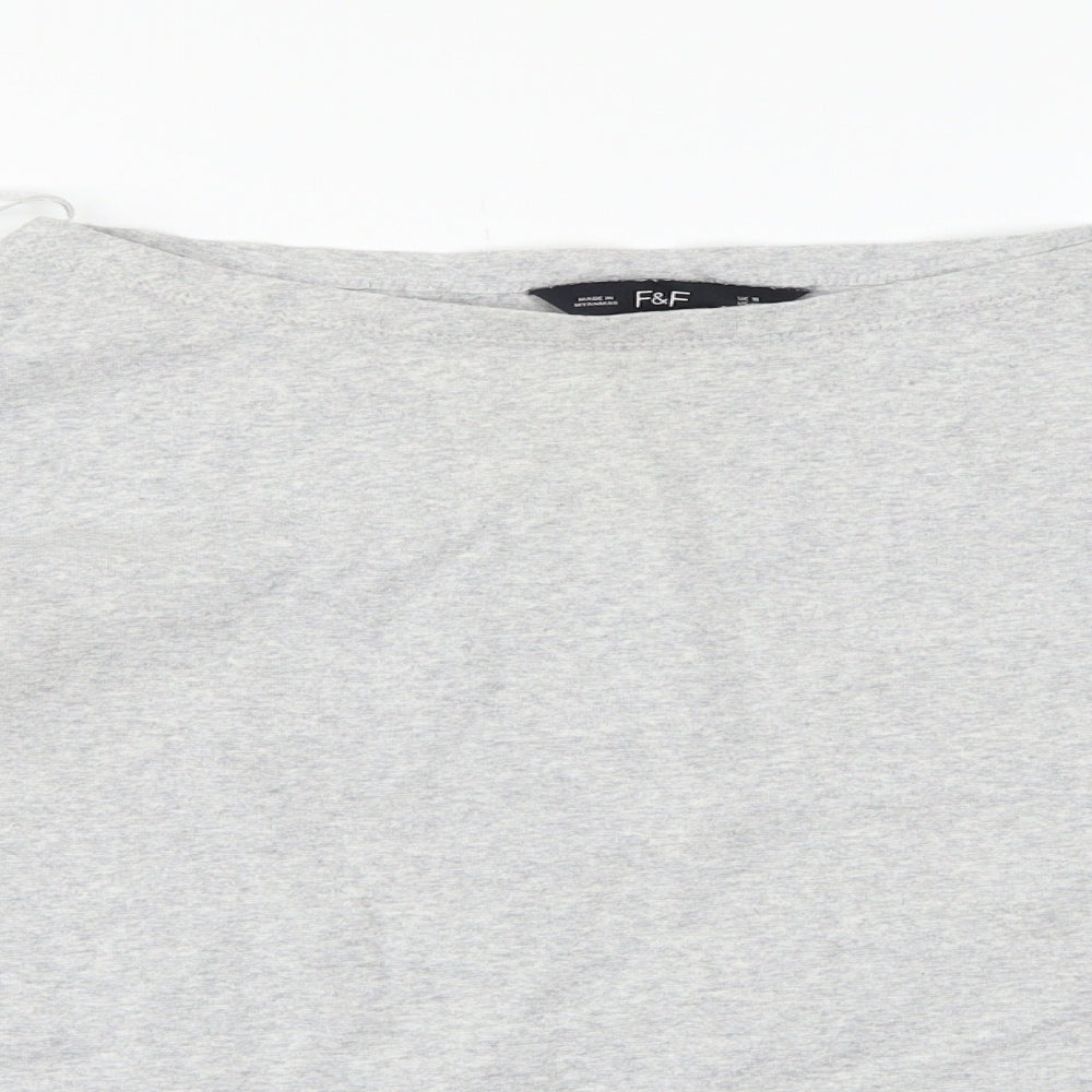 F&F Womens Grey   Basic T-Shirt Size 18
