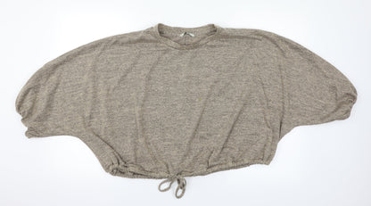 George Womens Brown Herringbone  Pullover Jumper Size 18