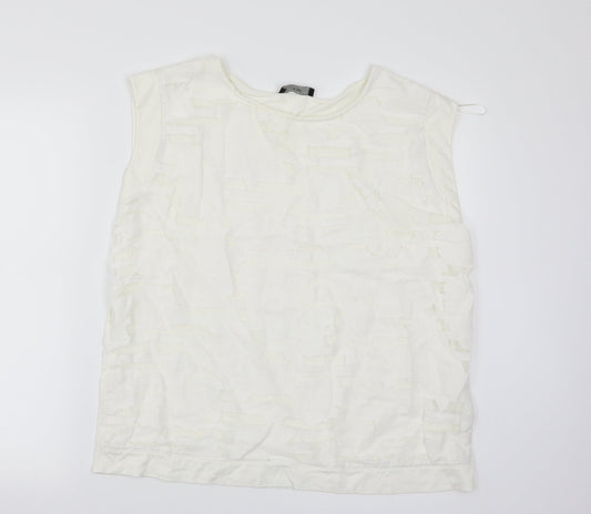 F&F Womens White   Basic Tank Size 18