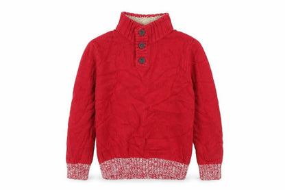 Lands' End Boys Red  Knit Pullover Jumper Size L
