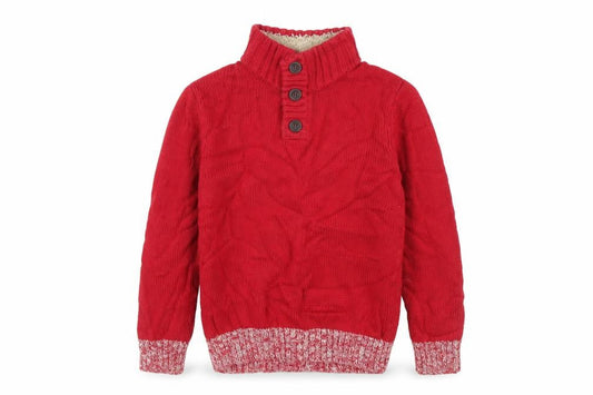 Lands' End Boys Red  Knit Pullover Jumper Size L