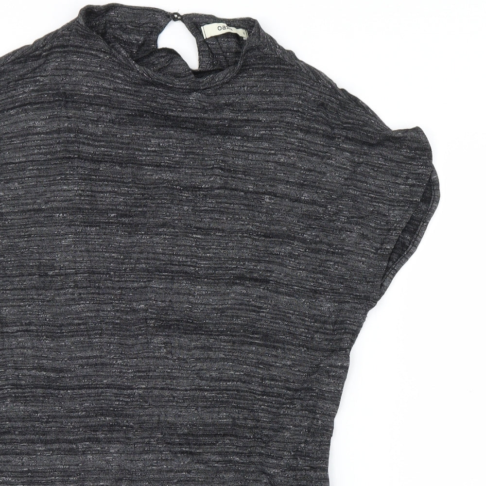 Womens UK Size S Oasis Grey Basic T-Shirt
