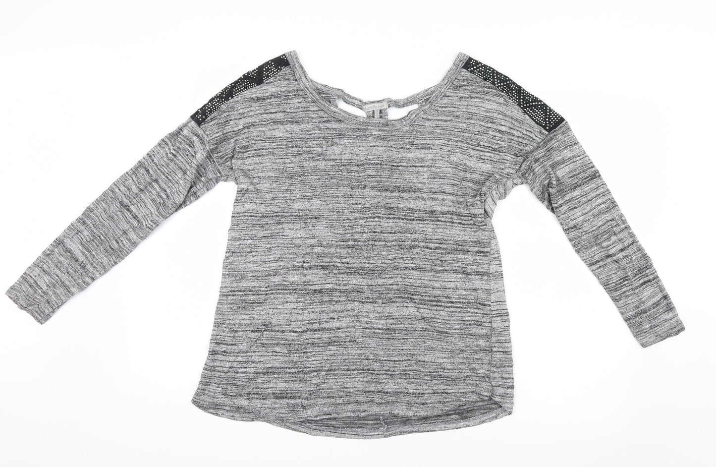 Womens UK Size M Charlotte Russe Grey Basic T-Shirt