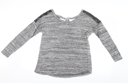 Womens UK Size M Charlotte Russe Grey Basic T-Shirt
