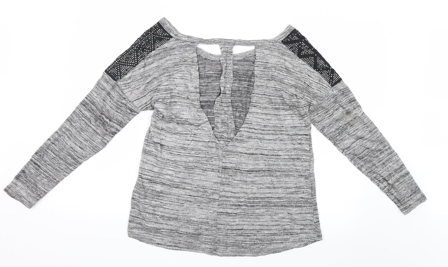 Womens UK Size M Charlotte Russe Grey Basic T-Shirt
