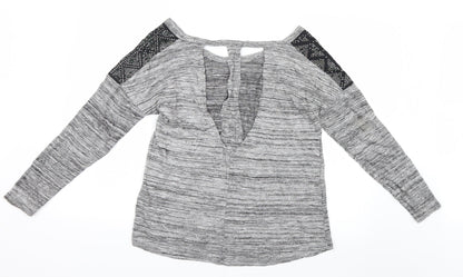 Womens UK Size M Charlotte Russe Grey Basic T-Shirt