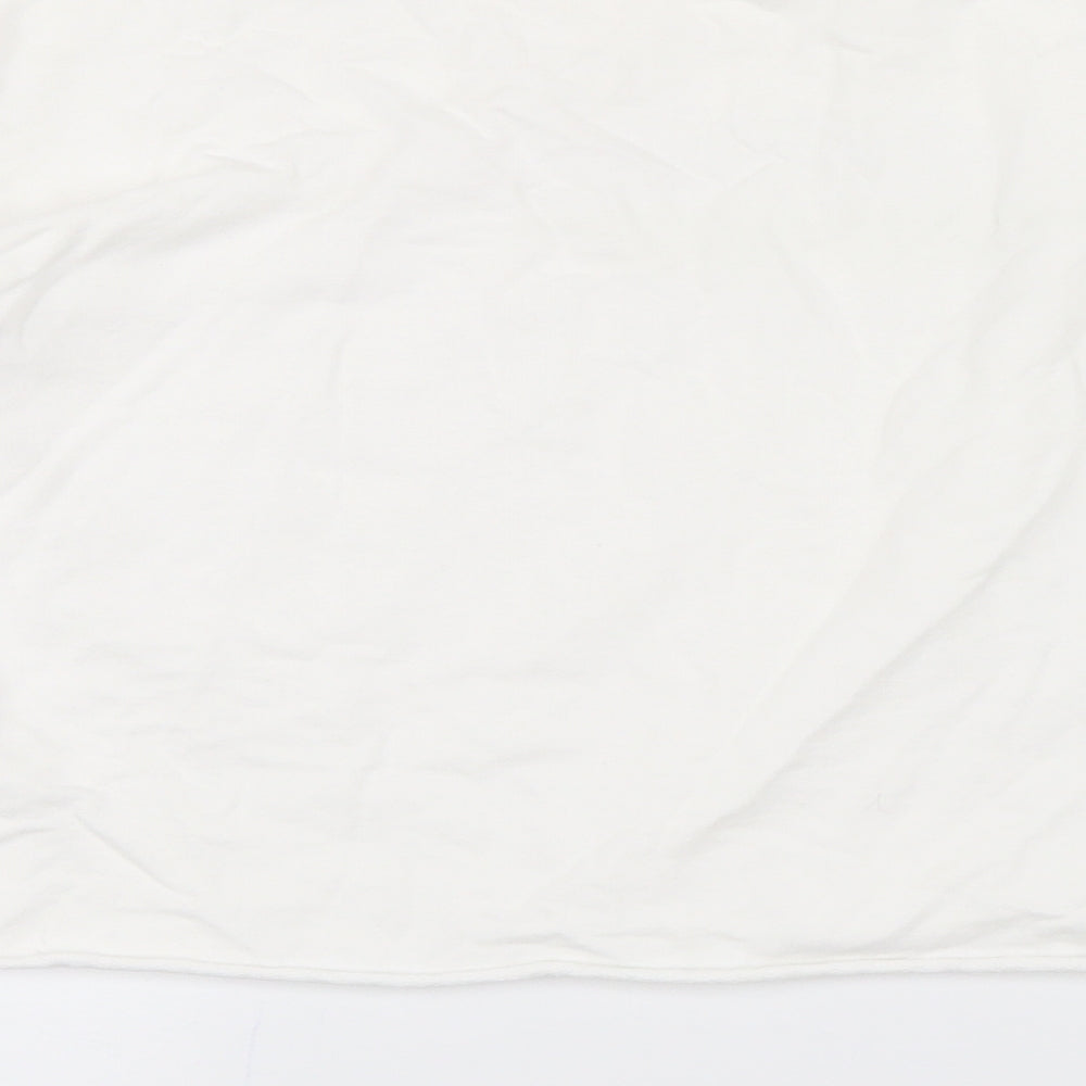 Boohoo Womens White  Knit Pullover Jumper Size XL  - Cropped