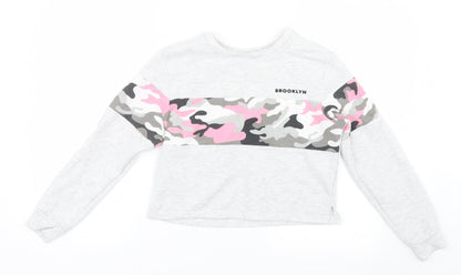 New Look Girls Grey  Knit Pullover Jumper Size S  - Brooklyn