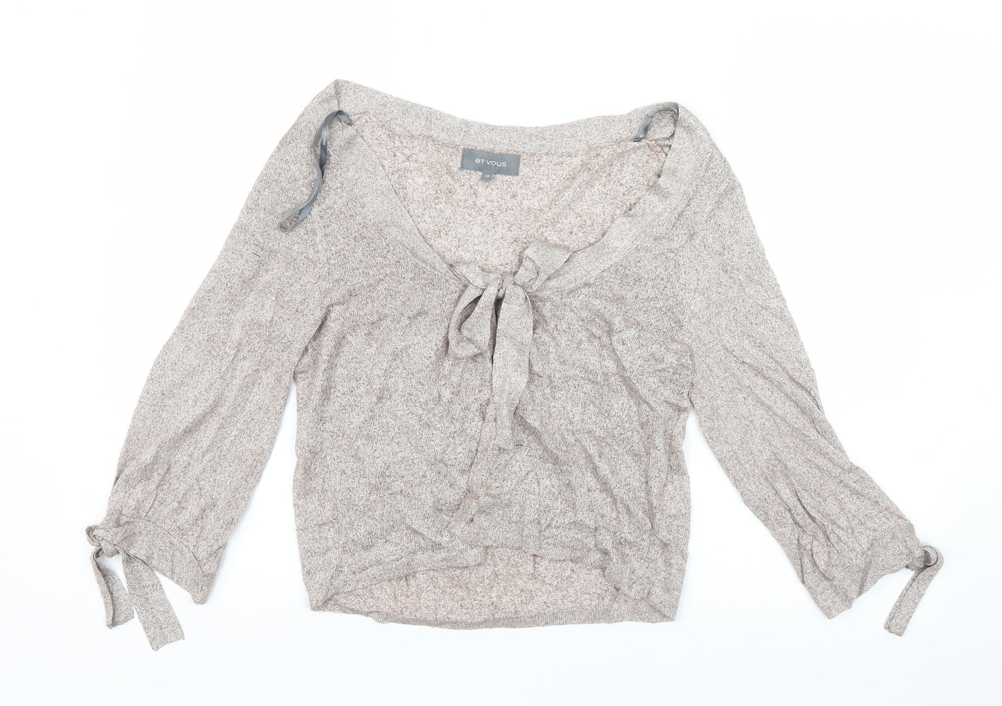 Et Vous Womens Beige   Cardigan Jumper Size 12
