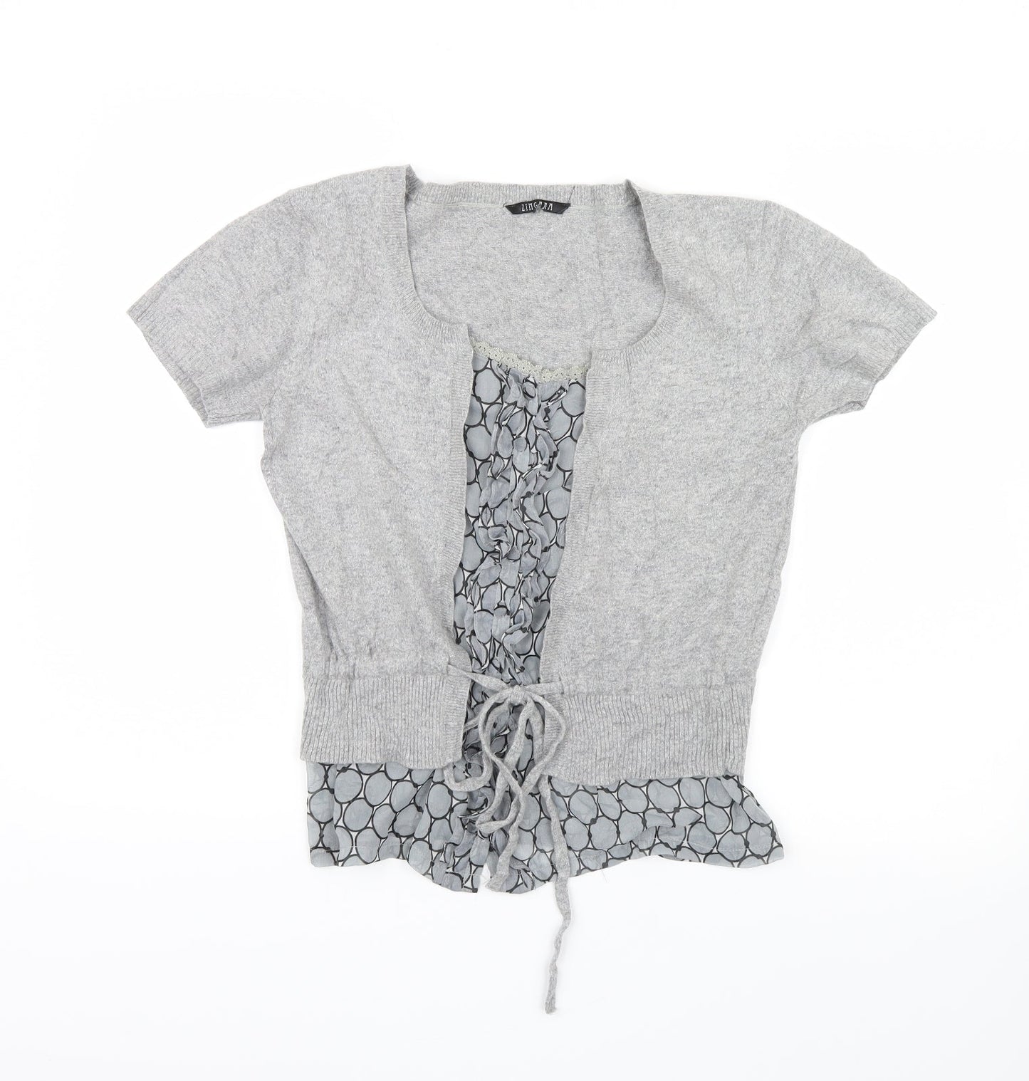 Zingara Womens Grey  Knit Cardigan Jumper Size 12