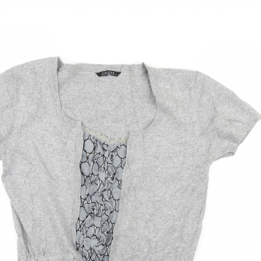 Zingara Womens Grey  Knit Cardigan Jumper Size 12