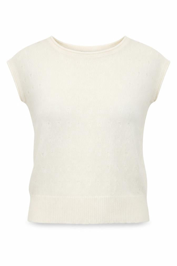 Womens UK Size 10 Select Ivory Basic T-Shirt
