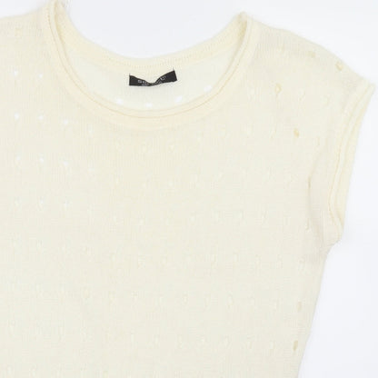 Womens UK Size 10 Select Ivory Basic T-Shirt
