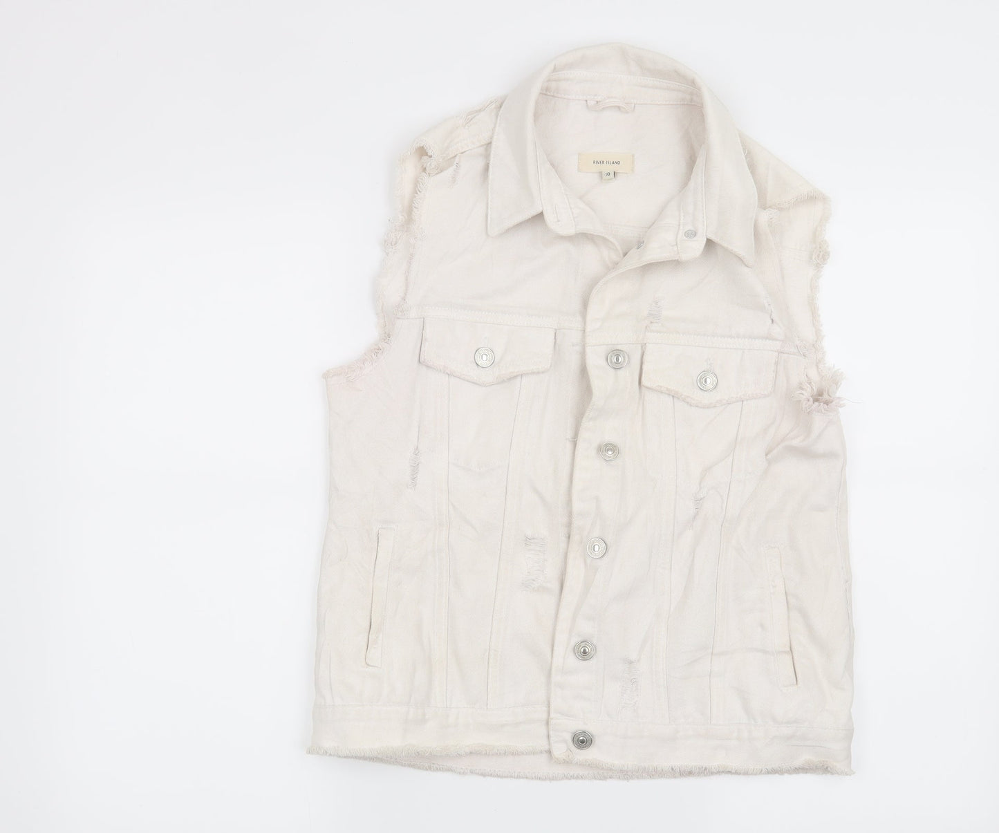 Womens UK Size 10 River Island White Jacket