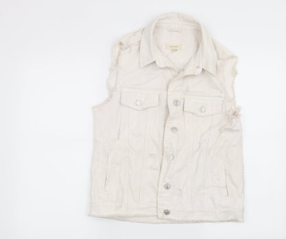 Womens UK Size 10 River Island White Jacket