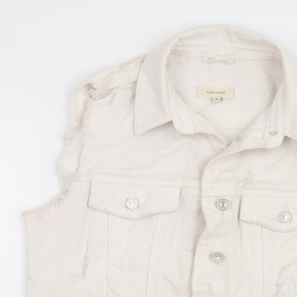 Womens UK Size 10 River Island White Jacket