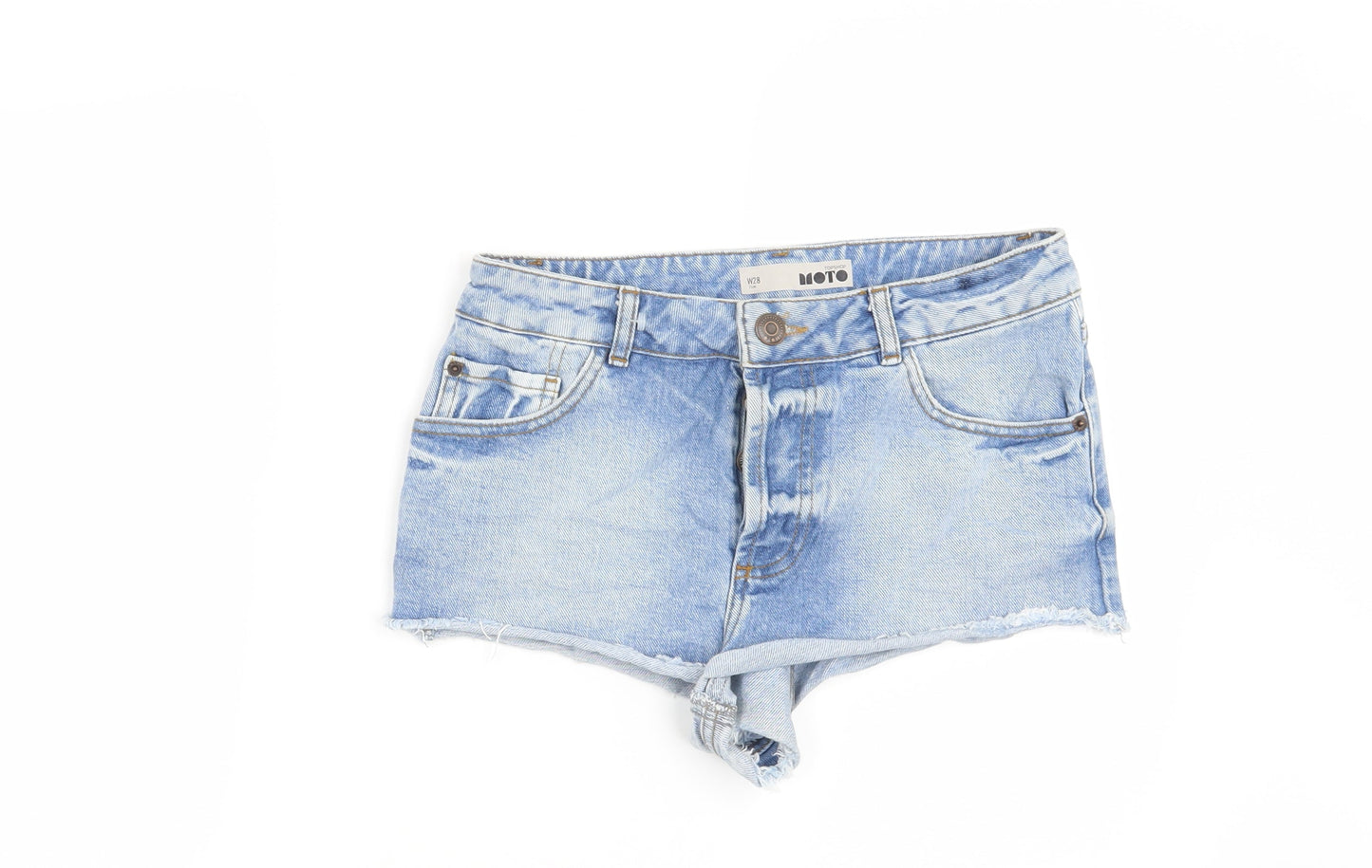 Topshop Womens Blue   Cut-Off Shorts Size 28 in