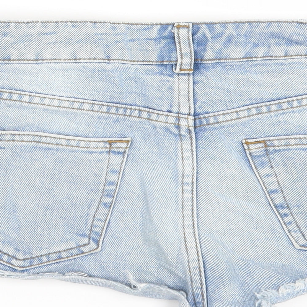 Topshop Womens Blue   Cut-Off Shorts Size 28 in