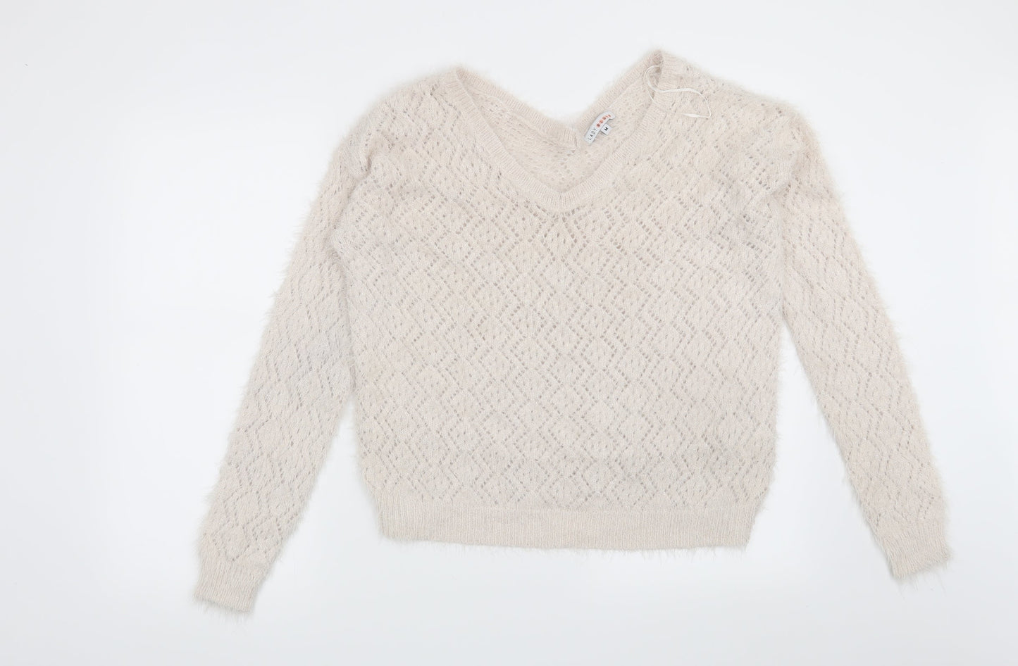 Lady blush Womens Beige   Pullover Jumper Size M