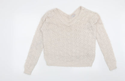 Lady blush Womens Beige   Pullover Jumper Size M