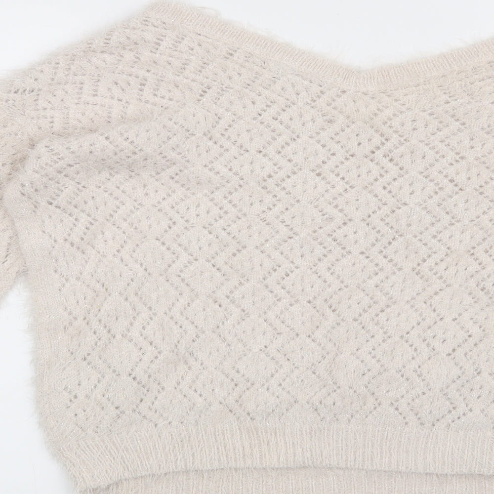 Lady blush Womens Beige   Pullover Jumper Size M