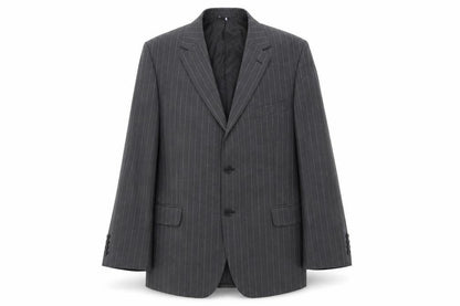 Marks & Spencer Mens Grey Striped  Jacket Suit Jacket Size 44