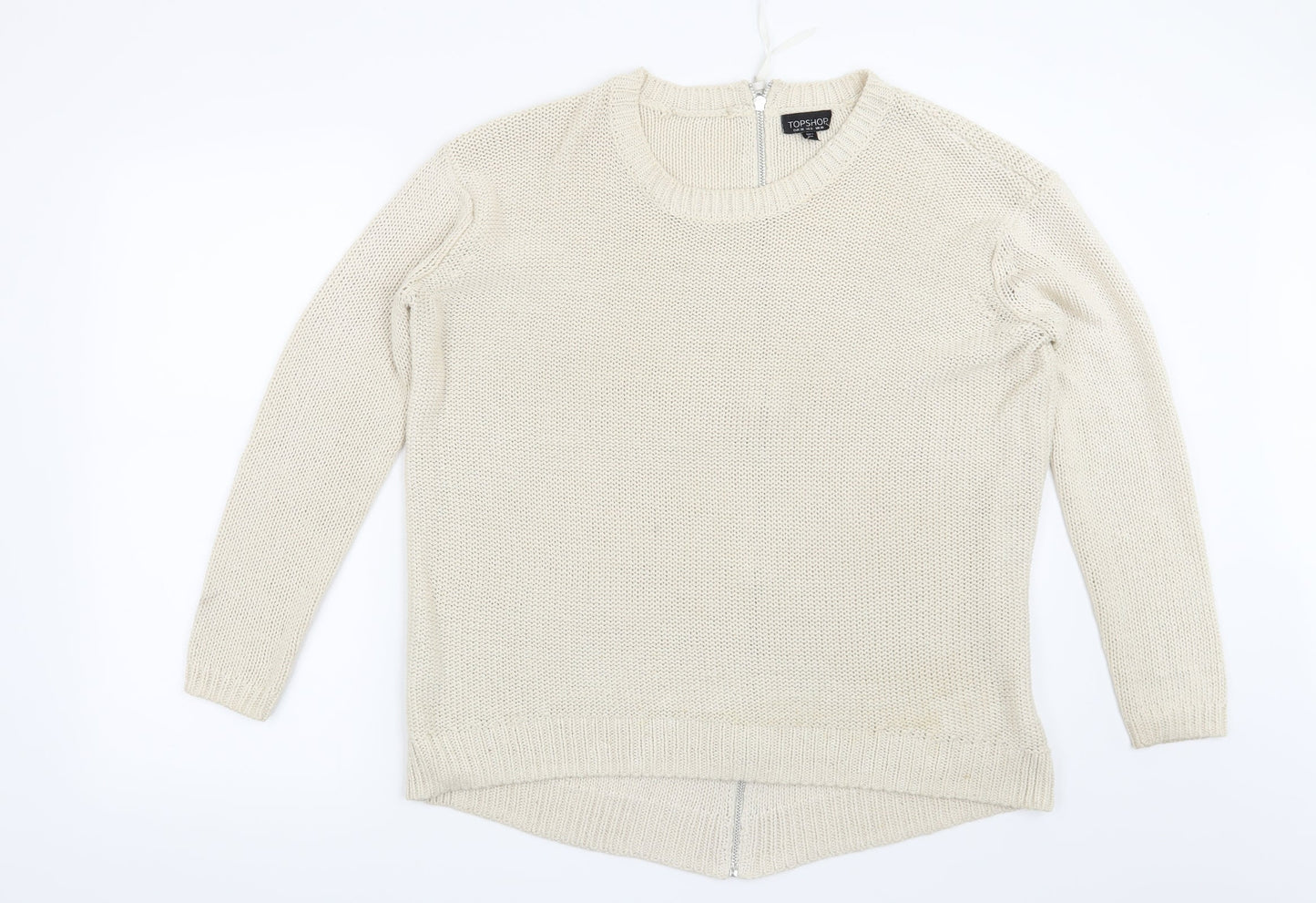 Topshop Womens Beige   Pullover Jumper Size 10
