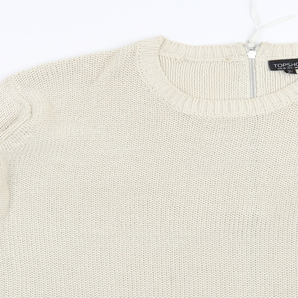 Topshop Womens Beige   Pullover Jumper Size 10