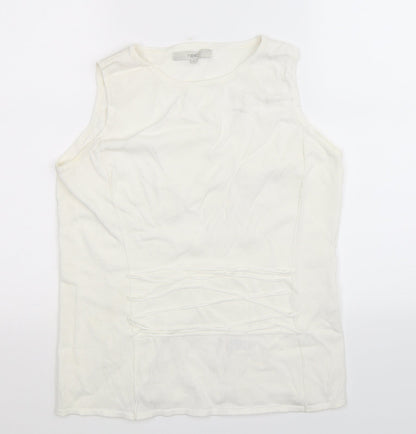 Womens UK Size 12 NEXT White Basic Tank