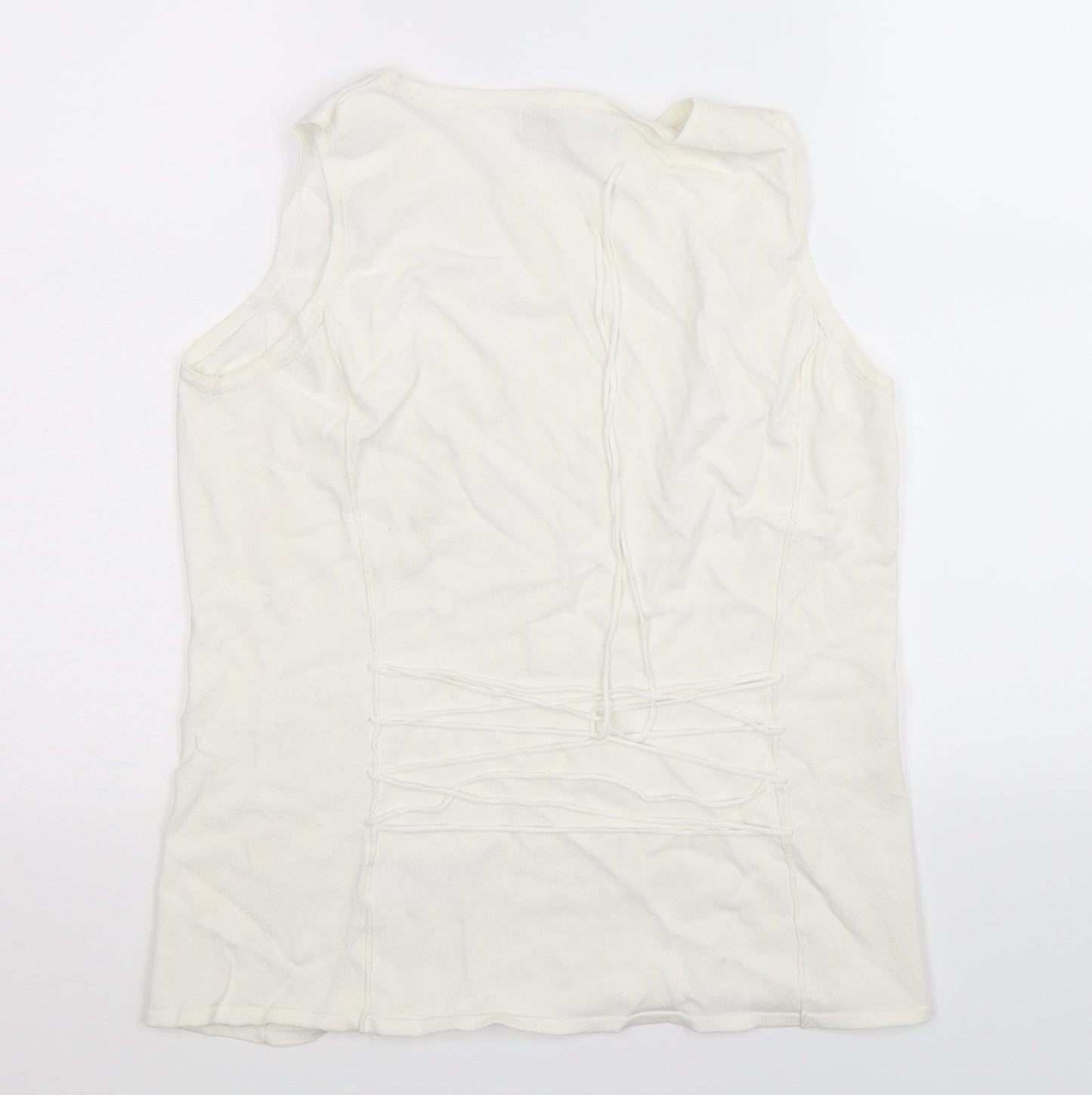 Womens UK Size 12 NEXT White Basic Tank