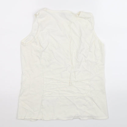 Womens UK Size 12 NEXT White Basic Tank