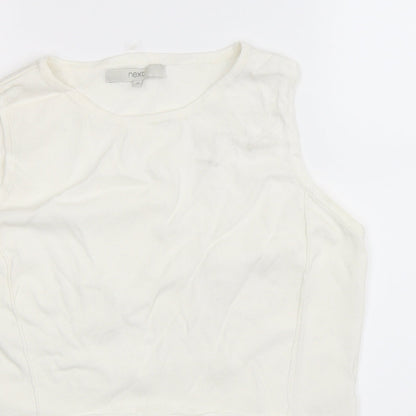 Womens UK Size 12 NEXT White Basic Tank