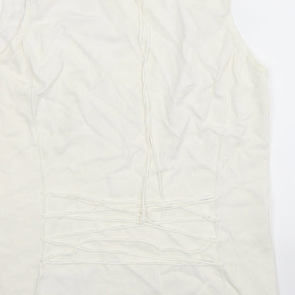 Womens UK Size 12 NEXT White Basic Tank