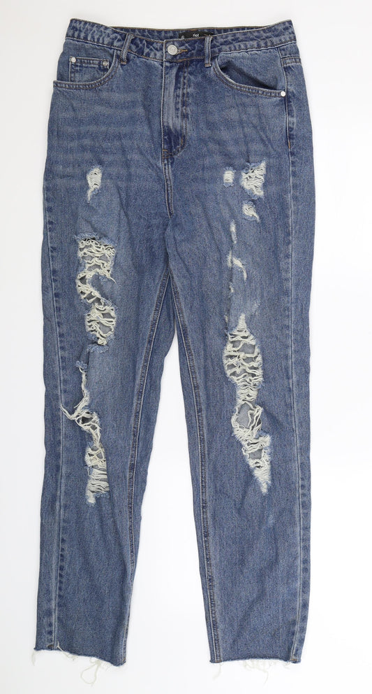 Riot Womens Blue  Denim Mom Jeans Size 10 L29 in