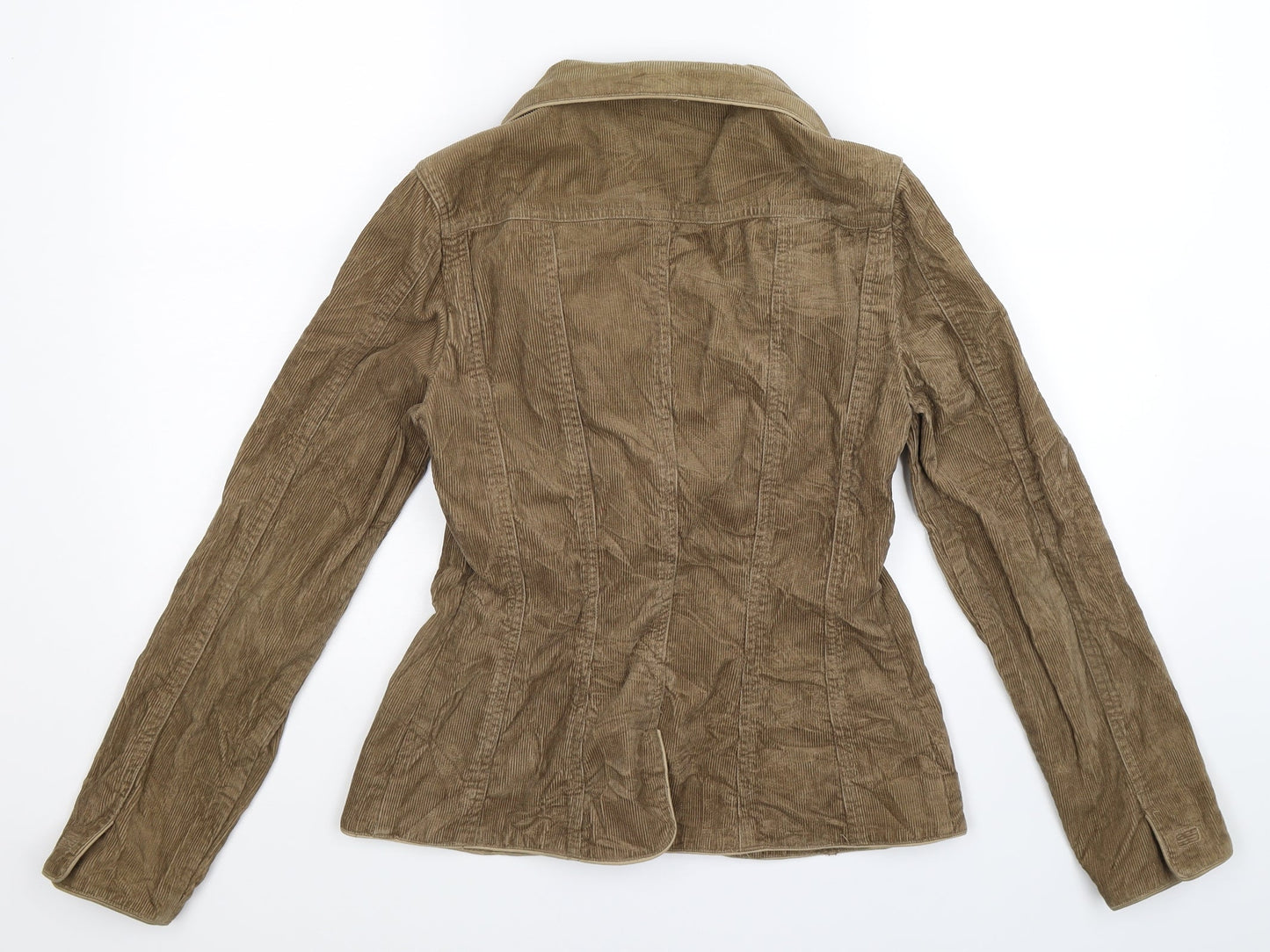 Warehouse Womens Beige  Corduroy Jacket Blazer Size 8