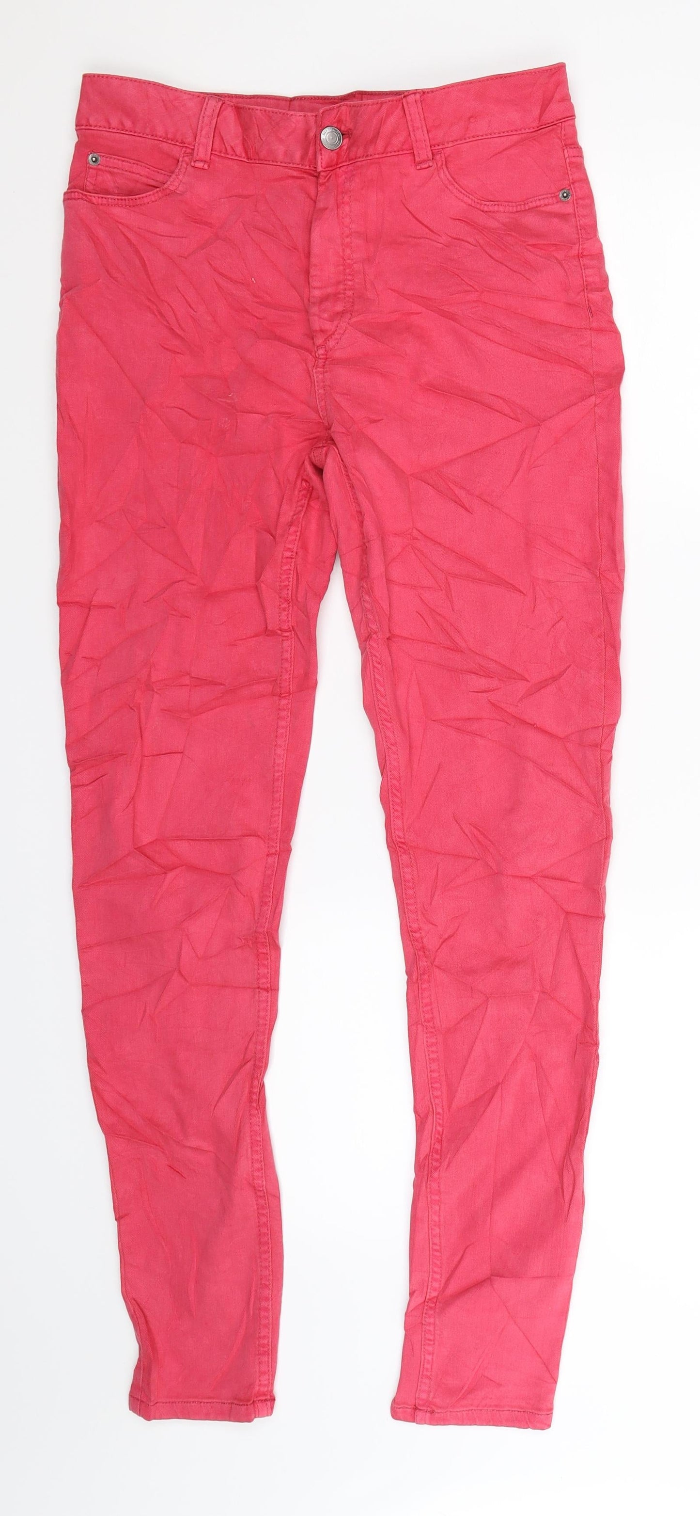 Womens UK Size 10 Marks and Spencer Extra-Slim Fit Jegging Pink Jeans