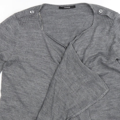 George Womens Grey  Knit Cardigan Jumper Size 10
