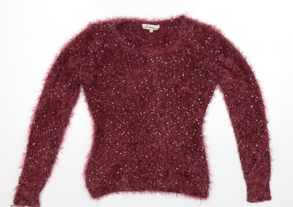 Inspire Womens Brown  Knit Pullover Jumper Size L
