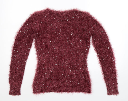 Inspire Womens Brown  Knit Pullover Jumper Size L