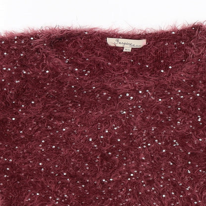 Inspire Womens Brown  Knit Pullover Jumper Size L